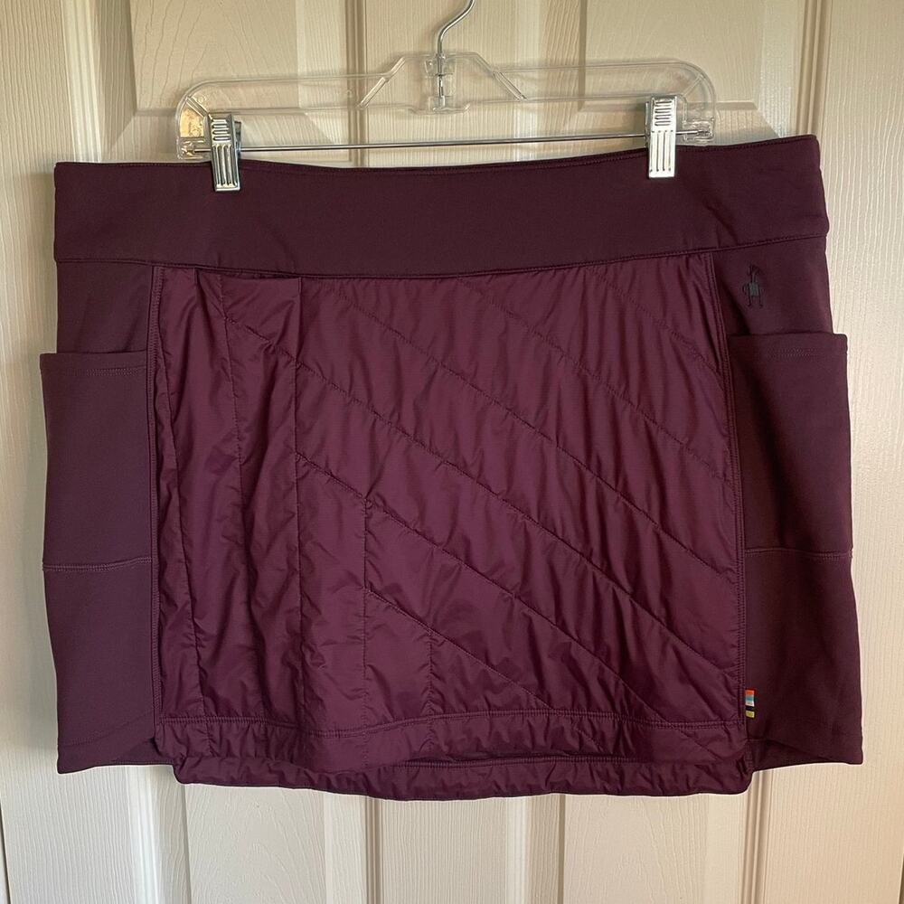 Smartwool Womens XL Plum Quilted Insulated Active Skirt Apres Ski Gorpcore Mini